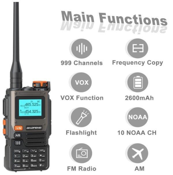 Baofeng UV-K61 Tri-band Radio (AIR / VHF / UHF), USB-C - Black Baofeng UV-K61 Tri-band Radio (AIR / VHF / UHF), USB-C - Black