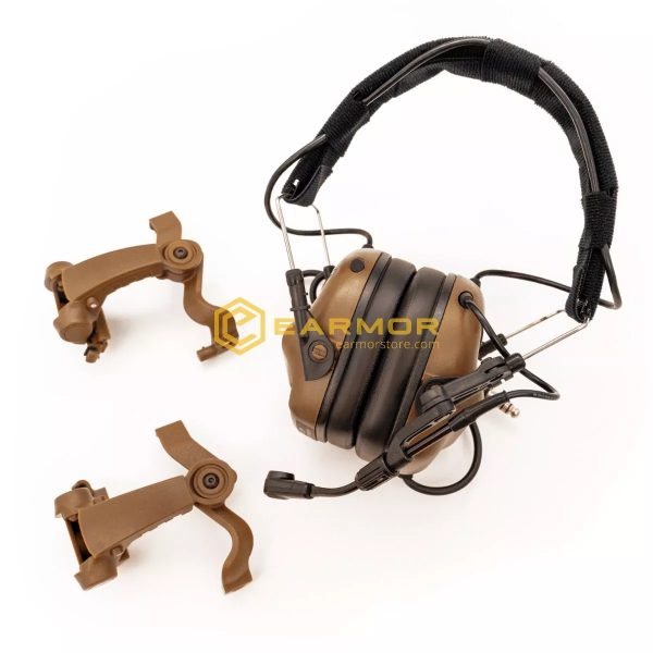 EARMOR M32X MOD4 Tactical Headset, M16C Mount for FAST / ARC - Coyote Brown EARMOR M32X MOD4 Tactical Headset, M16C Mount for FAST / ARC - Coyote Brown