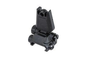 SA AR15 EDGE™ Flip-Up RIS Rail Rear Sight - Black