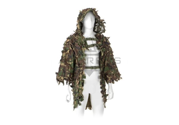 Invader Gear Ghillie Base Leaf Camouflage Suit - Woodland