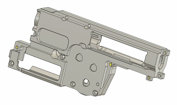 RetroArms CNC Gearbox P90 (V6) QSC, 8mm - Black RetroArms CNC Gearbox P90 (V6) QSC, 8mm - Black