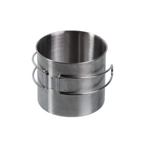 MIL-TEC Stainless Steel Mug with Folding Handle, 600 ml - Silver MIL-TEC Stainless Steel Mug with Folding Handle, 600 ml - Silver