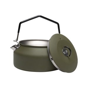 MIL-TEC Stainless Steel Kettle with Lid, 1000 ml - Green MIL-TEC Stainless Steel Kettle with Lid, 1000 ml - Green