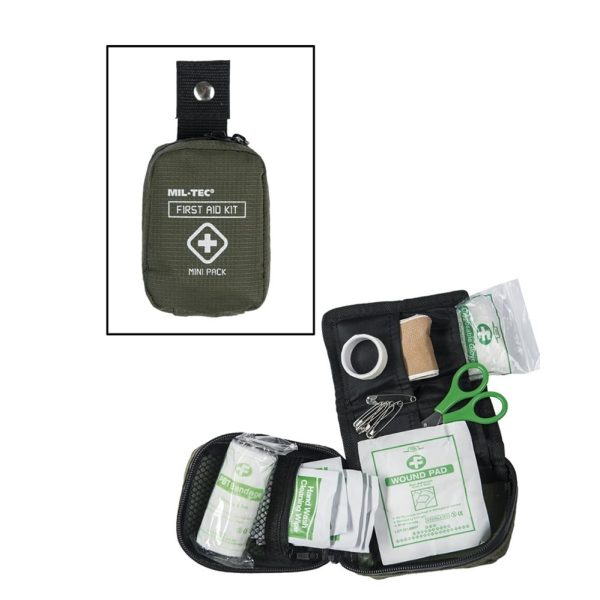 MIL-TEC FIRST AID KIT - MINI PACK - Green MIL-TEC FIRST AID KIT - MINI PACK - Green