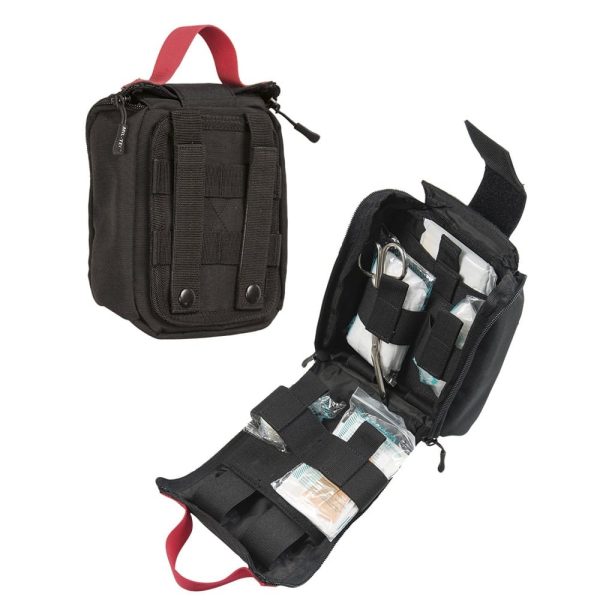 MIL-TEC IFAK Laser-Cut First Aid Kit with Equipment, 20-Piece - Black MIL-TEC IFAK Laser-Cut First Aid Kit with Equipment, 20-Piece - Black