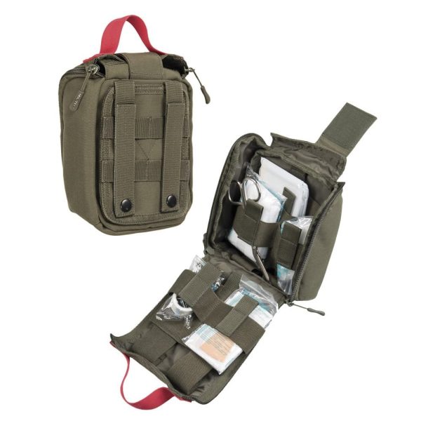 MIL-TEC IFAK Laser-Cut First Aid Kit with Equipment, 20-Piece - Green MIL-TEC IFAK Laser-Cut First Aid Kit with Equipment, 20-Piece - Green