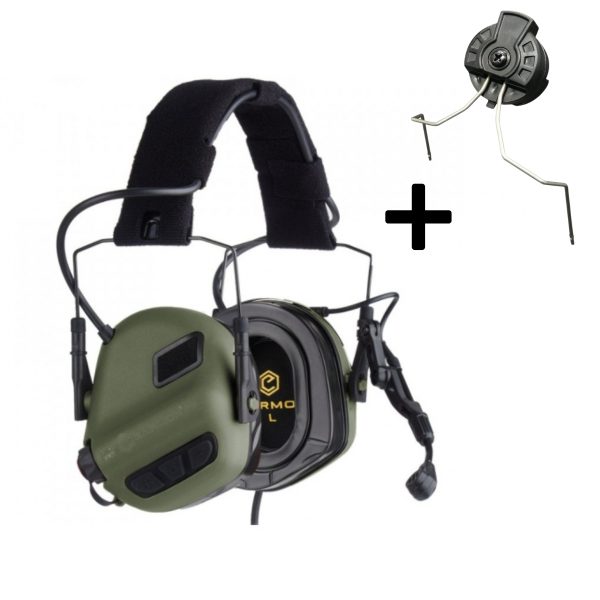 EARMOR M32 PLUS Electronic Tactical Headset, Headband / Helmet Mount - Foliage Green EARMOR M32 PLUS Electronic Tactical Headset, Headband / Helmet Mount - Foliage Green