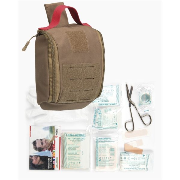 MIL-TEC IFAK Laser-Cut First Aid Kit with Equipment, 20-Piece - Coyote
