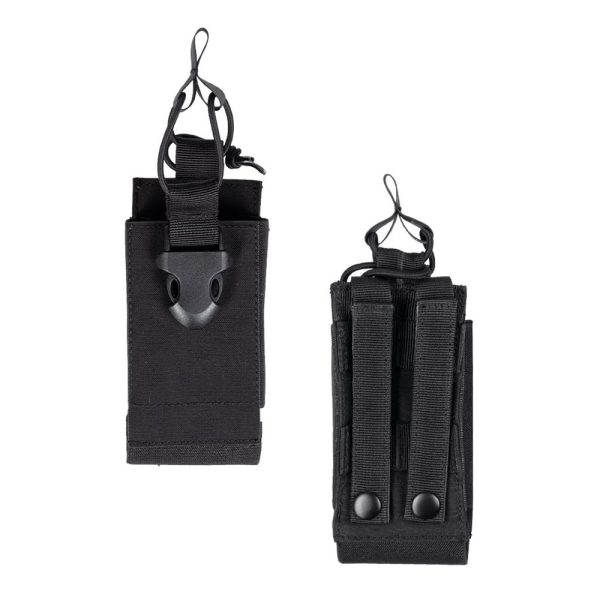 MIL-TEC Open MOLLE Radio Pouch - Black
