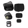 MIL-TEC Set of MOLLE Zippered Pouches with Mesh, 3 Pieces - Black MIL-TEC Set of MOLLE Zippered Pouches with Mesh, 3 Pieces - Black