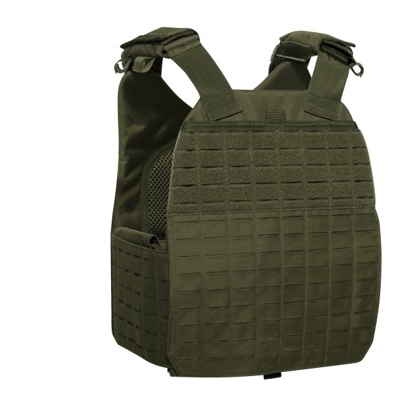ROTHCO Plate Carrier Laser-Cut MOLLE VEST (M/XL) - Green ROTHCO Plate Carrier Laser-Cut MOLLE VEST (M/XL) - Green