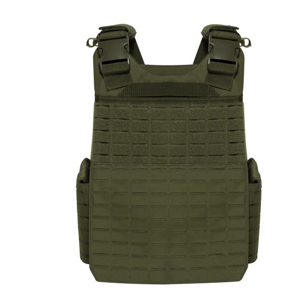 ROTHCO Plate Carrier Laser-Cut MOLLE VEST (M/XL) - Green ROTHCO Plate Carrier Laser-Cut MOLLE VEST (M/XL) - Green