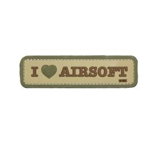 101INC 3D PVC Patch I LOVE AIRSOFT - Coyote 101INC 3D PVC Patch I LOVE AIRSOFT - Coyote