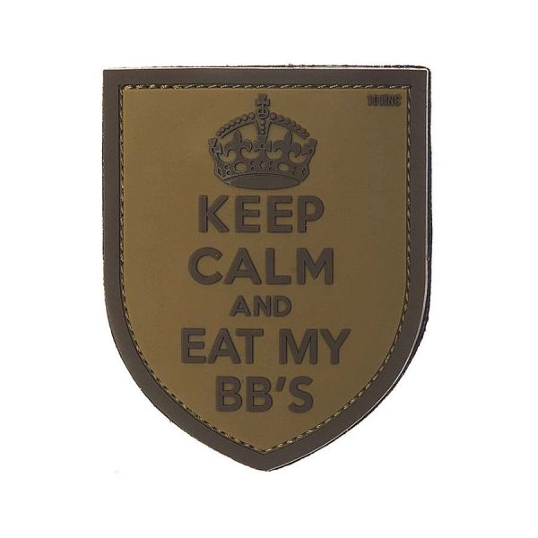 101INC 3D PVC Patch KEEP CALM AND EAT MY BB´s - Coyote 101INC 3D PVC Patch KEEP CALM AND EAT MY BB´s - Coyote