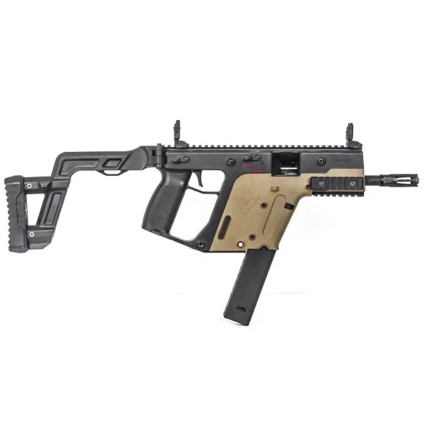 KRYTAC KRISS VECTOR SMG V2 AEG, Folding Stock - Black / Tan KRYTAC KRISS VECTOR SMG V2 AEG, Folding Stock - Black / Tan