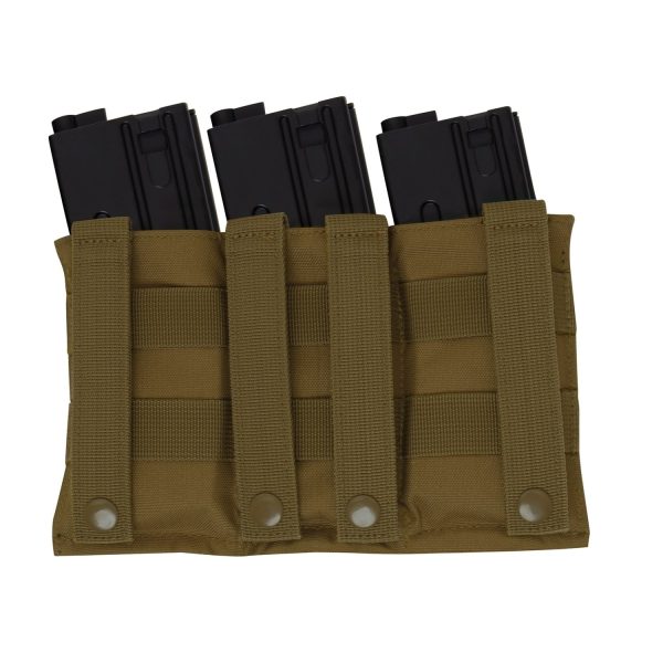 ROTHCO Elastic Pouch for 3 AR15 Rifle Magazines - Coyote Brown ROTHCO Elastic Pouch for 3 AR15 Rifle Magazines - Coyote Brown