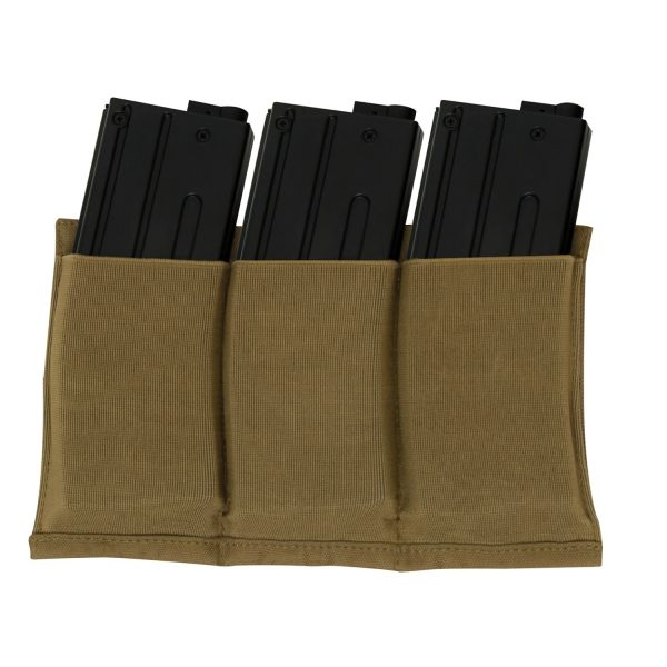 ROTHCO Elastic Pouch for 3 AR15 Rifle Magazines - Coyote Brown ROTHCO Elastic Pouch for 3 AR15 Rifle Magazines - Coyote Brown