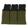 ROTHCO Elastic Pouch for 3 AR15 Rifle Magazines - Green ROTHCO Elastic Pouch for 3 AR15 Rifle Magazines - Green