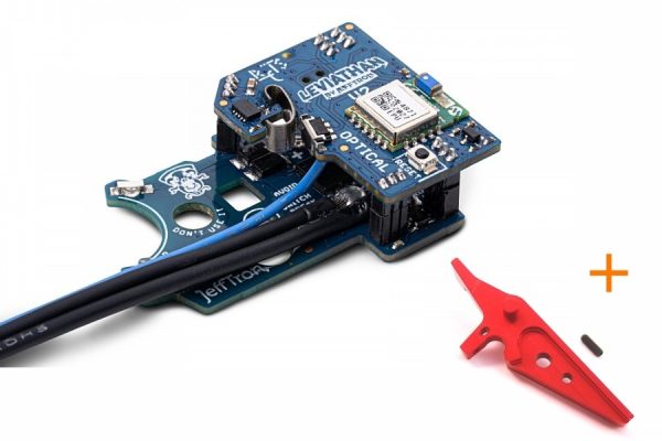 JeffTron LEVIATHAN V2 Optical (rear wired) + CNC FLAT Trigger - Red JeffTron LEVIATHAN V2 Optical (rear wired) + CNC FLAT Trigger - Red
