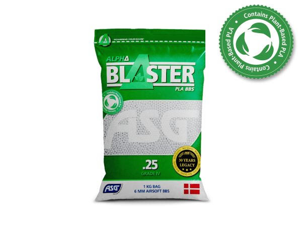 ASG BIO BBs ALPHA Blaster PLA 0,25g, 4000 BBs - White ASG BIO BBs ALPHA Blaster PLA 0,25g, 4000 BBs - White