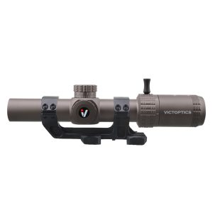 VictOptics LPVO Riflescope S6 1–6x24 + One-Piece Mount - Brown