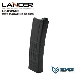 Angry Gun Lancer L5AWM V2 Gas Magazine for TM MWS, 35 BBs - Black Angry Gun Lancer L5AWM V2 Gas Magazine for TM MWS, 35 BBs - Black
