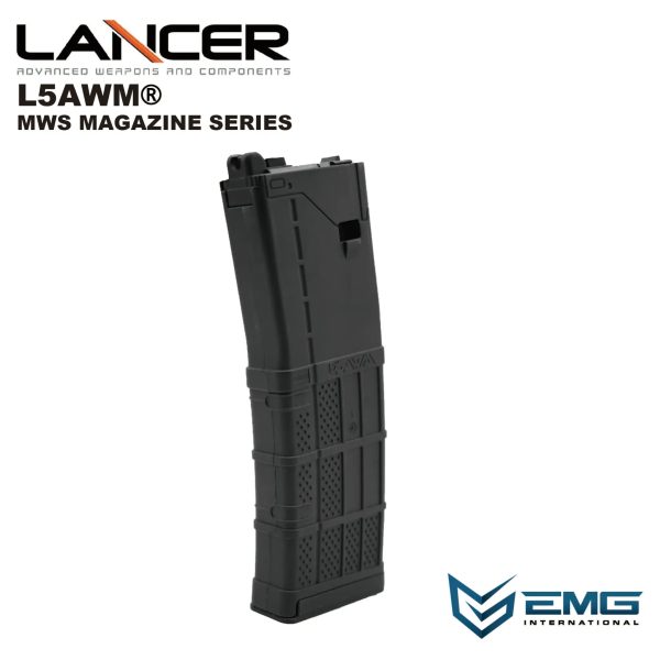 Angry Gun Lancer L5AWM V2 Gas Magazine for TM MWS, 35 BBs - Black Angry Gun Lancer L5AWM V2 Gas Magazine for TM MWS, 35 BBs - Black