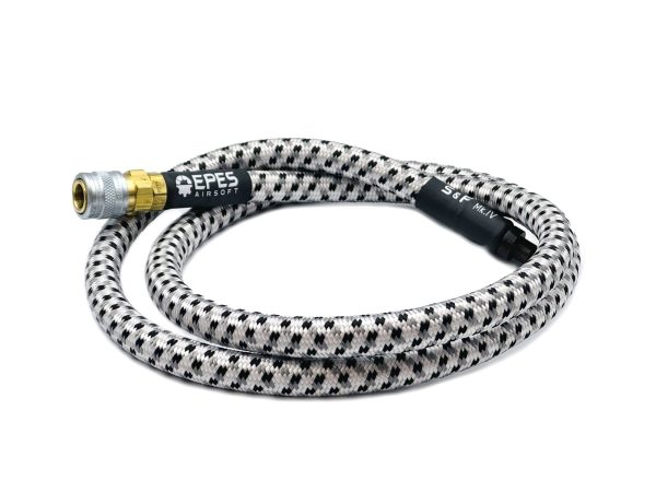 EPeS HPA S&F Braided Hose, 100cm, QD Foster - White / Grey EPeS HPA S&F Braided Hose, 100cm, QD Foster - White / Grey