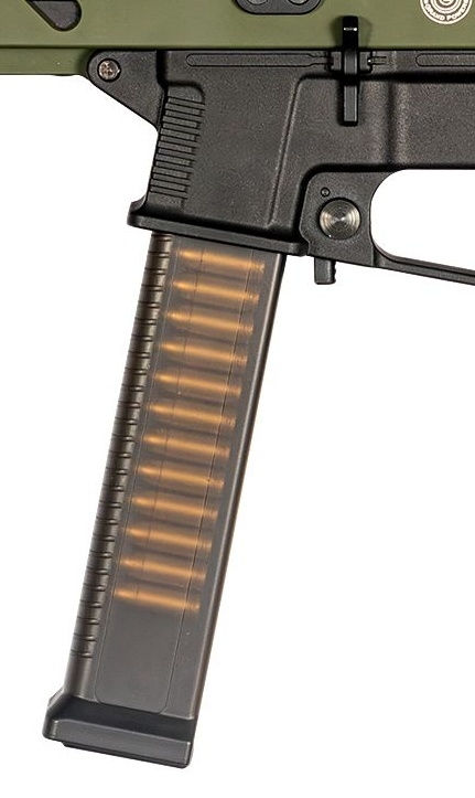 Delta Armory GP STRIBOG S10A3 Mid-Cap Magazine, 120 BBs - Transparent