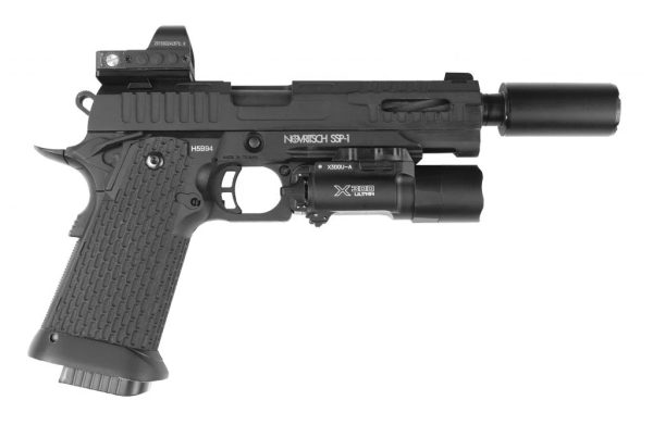 Novritsch SSP Hi-Capa CNC Adapter for 14mm CCW Suppressor - Black