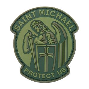 3D PVC SAINT MICHAEL PROTECT US Patch - Green