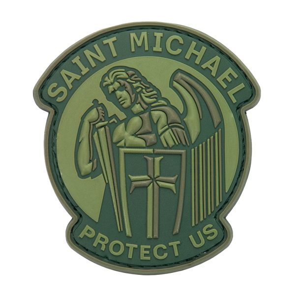 3D PVC SAINT MICHAEL PROTECT US Patch - Green 3D PVC SAINT MICHAEL PROTECT US Patch - Green