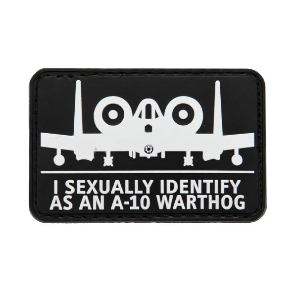 3D PVC SEXUAL IDENTIFICATION A-10 WARTHOG Patch - Black 3D PVC SEXUAL IDENTIFICATION A-10 WARTHOG Patch - Black