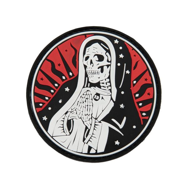 3D PVC SANTA MUERTE Patch - Red / black 3D PVC SANTA MUERTE Patch - Red / black