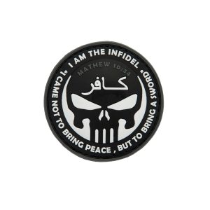 3D PVC INFIDEL PUNISHER Patch - Black 3D PVC INFIDEL PUNISHER Patch - Black