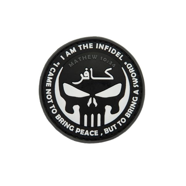 3D PVC INFIDEL PUNISHER Patch - Black 3D PVC INFIDEL PUNISHER Patch - Black