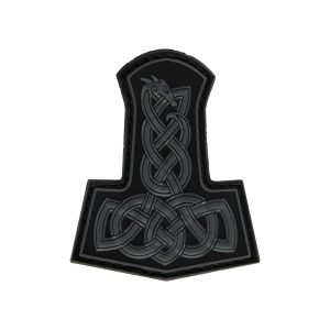 3D PVC THORS HAMMER Patch - Black