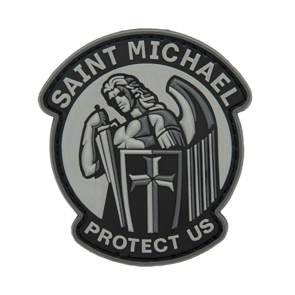 3D PVC SAINT MICHAEL PROTECT US Patch - Grey 3D PVC SAINT MICHAEL PROTECT US Patch - Grey