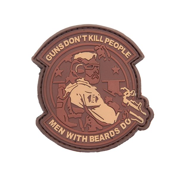 3D PVC GUNS DON'T KILL PEOPLE Patch - Brown 3D PVC GUNS DON'T KILL PEOPLE Patch - Brown