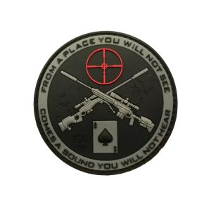 3D PVC SNIPER ACE Patch – Black