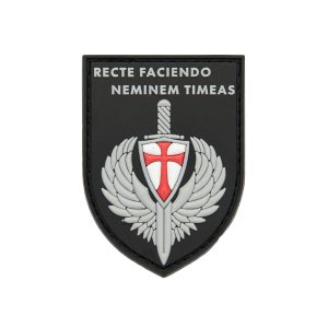 3D PVC RECTE FACIENDO Patch - Black