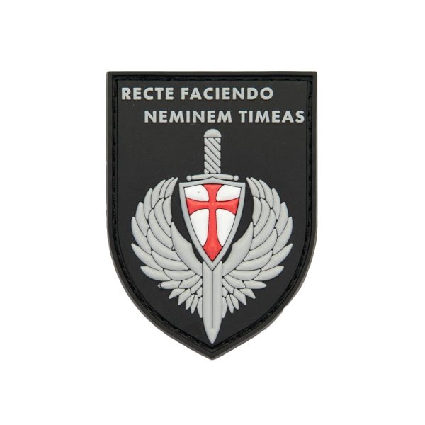 3D PVC RECTE FACIENDO Patch - Black
