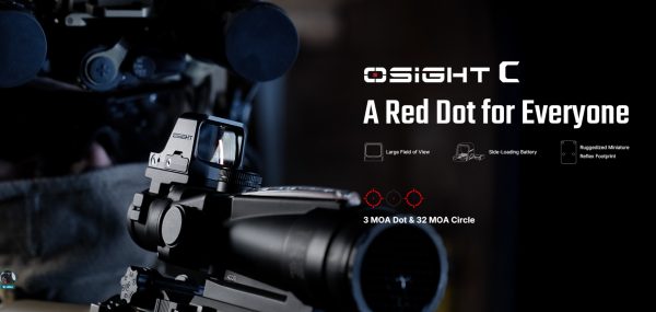 OLIGHT OSIGHT C Red Dot Sight, RMR Footprint - Black OLIGHT OSIGHT C Red Dot Sight, RMR Footprint - Black