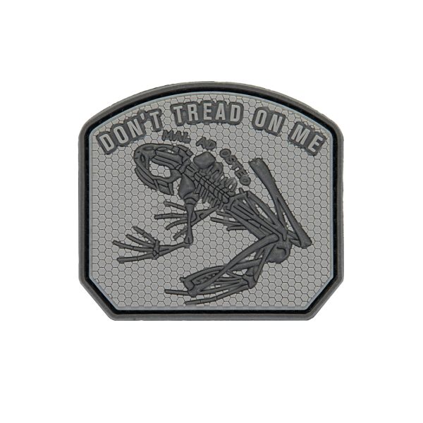 3D gumová nášivka DON´T TREAD ON ME - FROG Patch - Grey