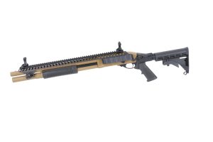 SA-VGS8 VAPOR™ Tactical Rail GNB Shotgun – Black / Tan SA-VGS8 VAPOR™ Tactical Rail GNB Shotgun – Black / Tan