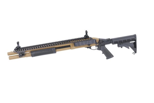SA-VGS8 VAPOR™ Tactical Rail GNB Shotgun – Black / Tan SA-VGS8 VAPOR™ Tactical Rail GNB Shotgun – Black / Tan