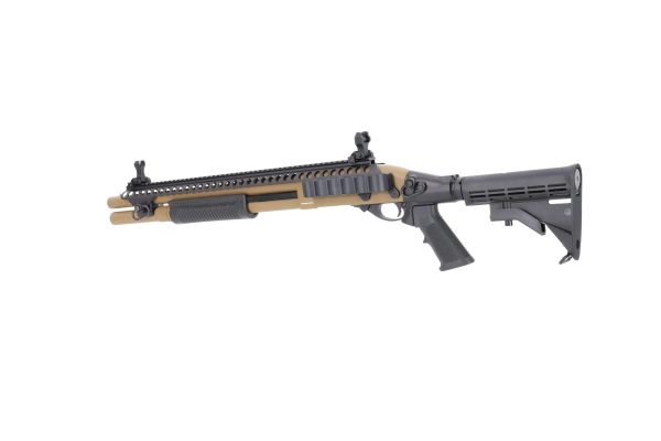 SA-VGS8 VAPOR™ Tactical Rail GNB Shotgun – Black / Tan SA-VGS8 VAPOR™ Tactical Rail GNB Shotgun – Black / Tan