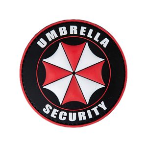 3D PVC UMBRELLA SECURITY Patch - Black / Red 3D PVC UMBRELLA SECURITY Patch - Black / Red