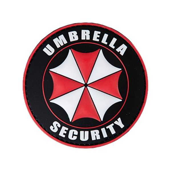 3D PVC UMBRELLA SECURITY Patch - Black / Red 3D PVC UMBRELLA SECURITY Patch - Black / Red