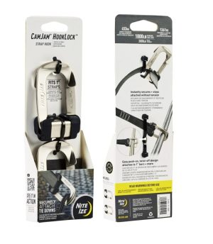 NITE IZE CamJam™ HookLock™ Strap Hook (2-Pack) - Silver NITE IZE CamJam™ HookLock™ Strap Hook (2-Pack) - Silver